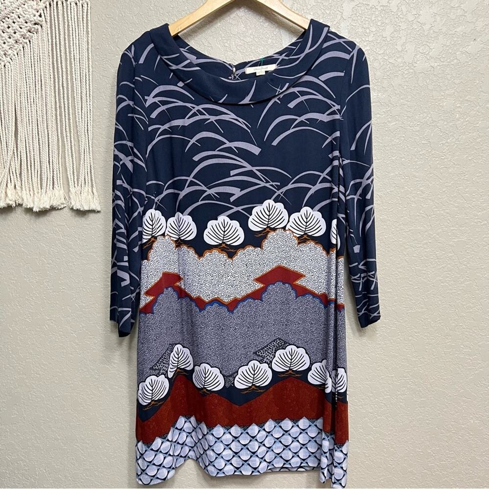 White Stuff Avery Tunic Multi artsy 3/4 sleeves dress UK14 US10